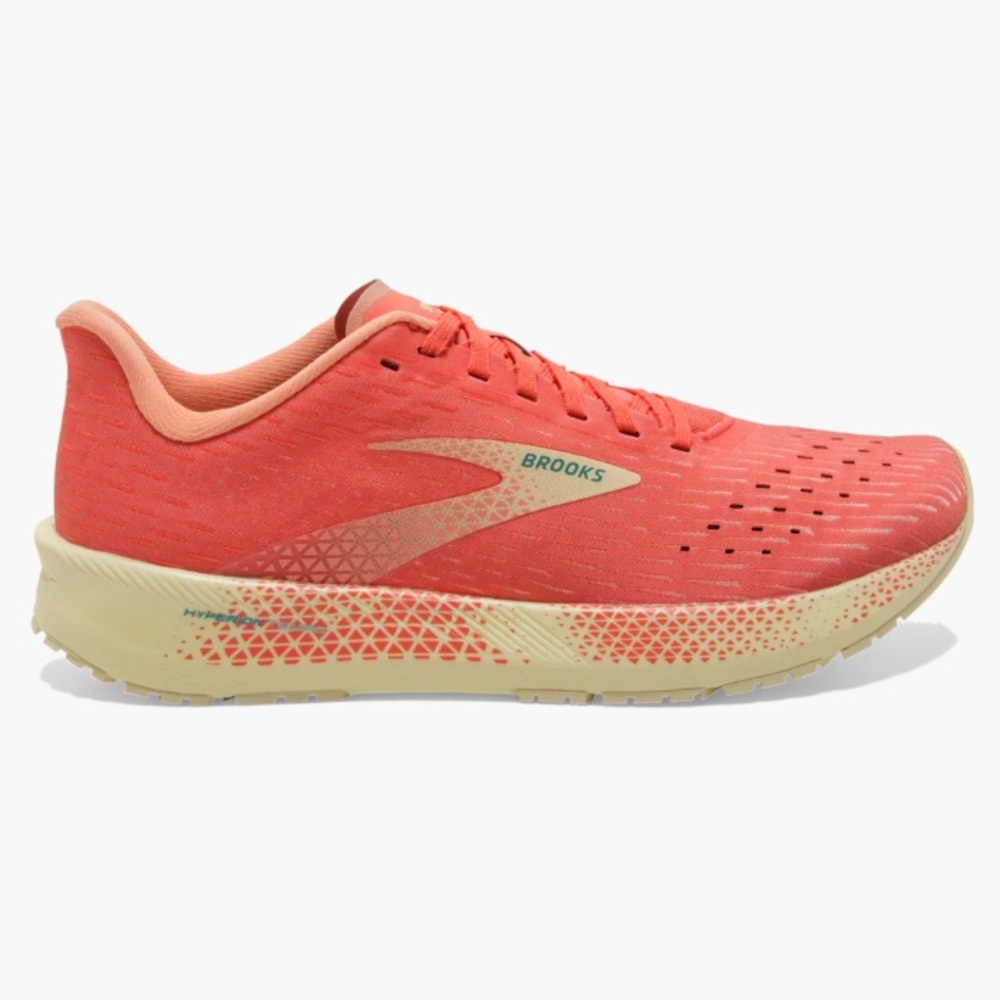 Brooks Women's Coral and Yellow Athletic Shoes Hyperion Tempo 8.5